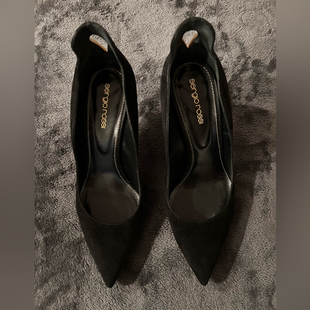 Sergio Rossi Black suede Heels